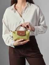 Longchamp Le pliage original Clutch Groen-vue-porte